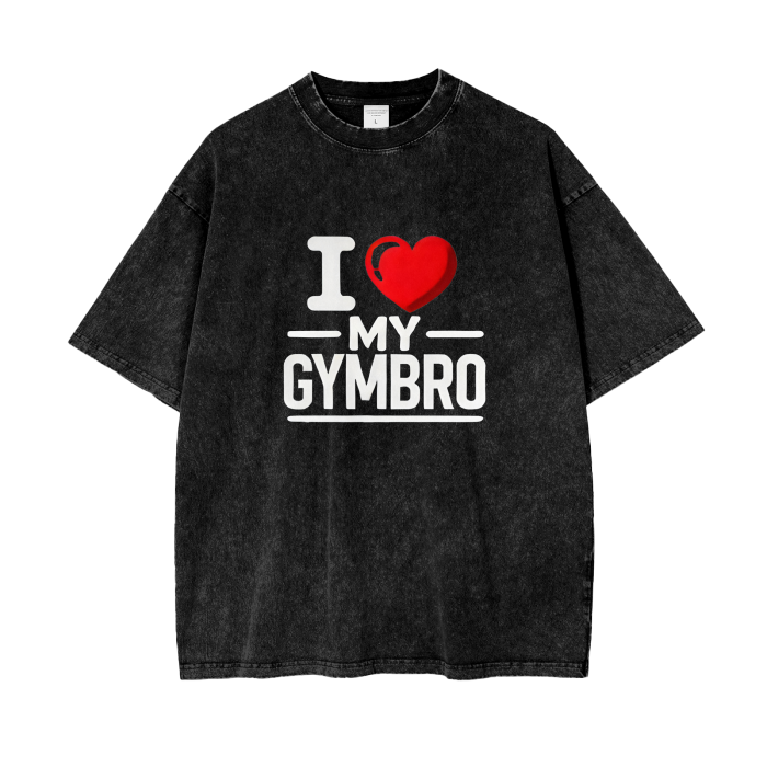 I ❤️ My Gymbro Oversized Pump Cover Tee - GYMFY