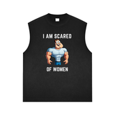 Gym tank,bodybuilding tank,funny gym shirt ,Funny gym tank top,Gymfy tank top,Im scared of woman shirt,Gymbro merch,Gymbro Apperal,Funny tank top