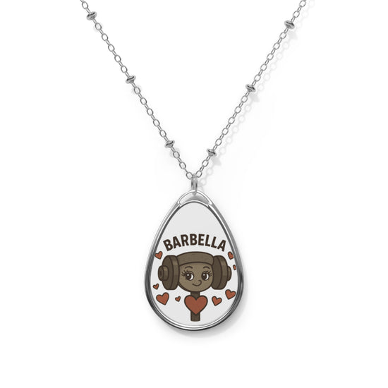 Barbella Heart Pendant Necklace - Fitness Jewelry